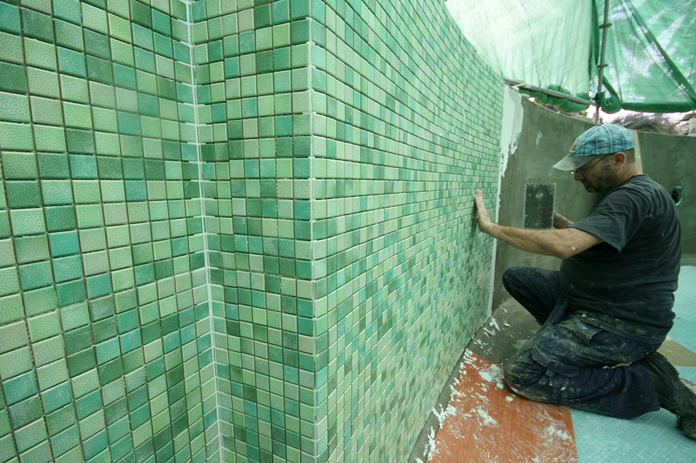 Mosaicos esquina pared 